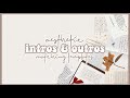 aesthetic intro with matching outro templates 2020 | no text✦