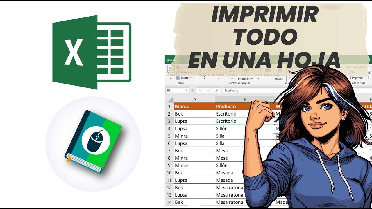 ¿Cómo imprimir todo en una hoja en Excel? - YouTube