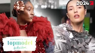 Drama! Die Frauen zeigen die extravaganten Looks von Kevin Germaniers | GNTM 2024 ProSieben