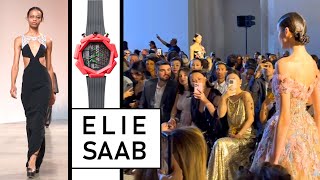 Платье - кафедральный собор от ELIE SAAB. Дождь из кристаллов, жемчуга и золота.