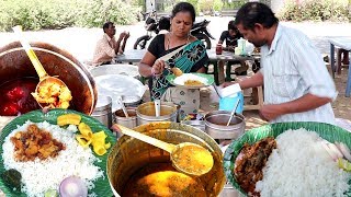 Best Hard Working Couple Selling Roadside Street Food | Chicken, Boti, Egg, Fish Rice @ 60 Rs Only