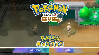 Localização Master Trainer  Let's Go Pokémon Evee Localização Rock Tunnel  Route 10