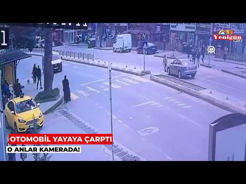Otomobil yayaya çarptı