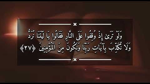 آيات من سورة الأنعام 25-28 ( ومنهم من يستمع إليك … الآية ) للقارئ الشيخ محمد أيوب رحمه الله