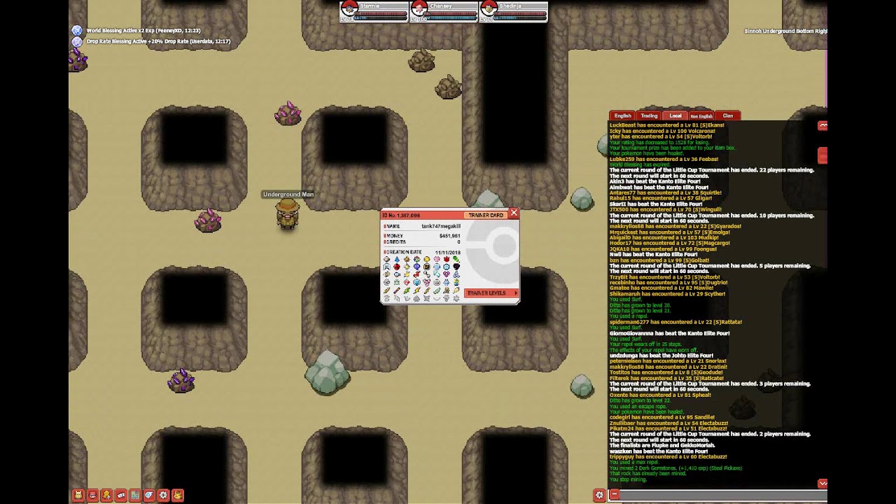 lv 100 mining pokemon planet