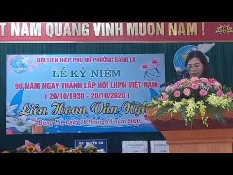 Diễn Văn khai mạc kỷ niệm ngày Phụ Nữ Việt Nam 20/10, liên hoan văn nghệ Phường Bàng La Đồ Sơn HP