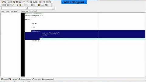 C++ While Döngüsü 1