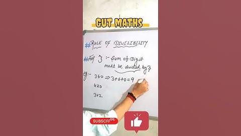 rules of divisibility  #maths #short #shorts #ytshorts