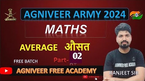 Agniveer Army Maths live class Average 2/Army Agniveer Maths 2024 GD topic wise