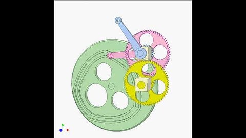 Mechanism for converting continuous rotation  into 90 deg. oscillation to both sides with dwells 2