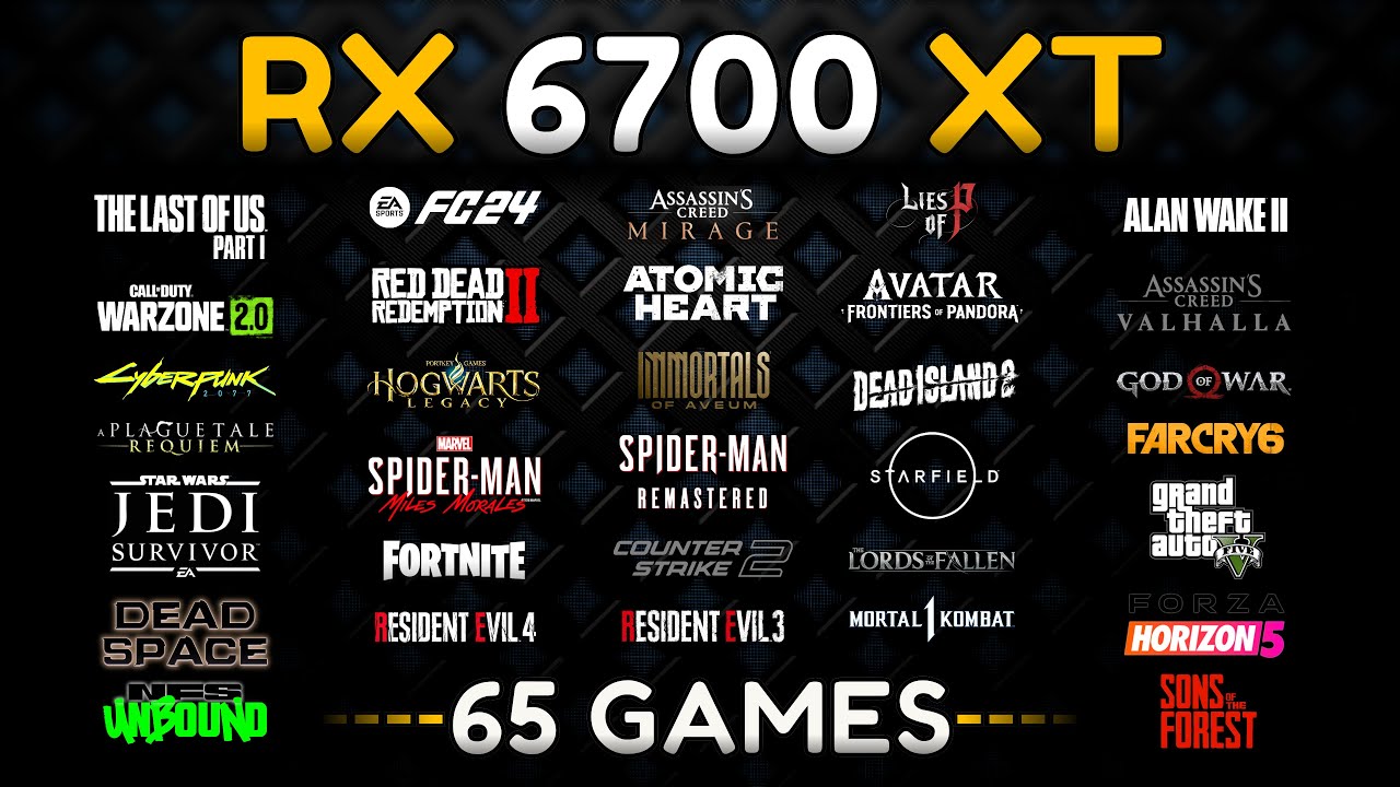 RX 6700 XT: Test in 65 Games - RX 6700 XT Gaming🔥