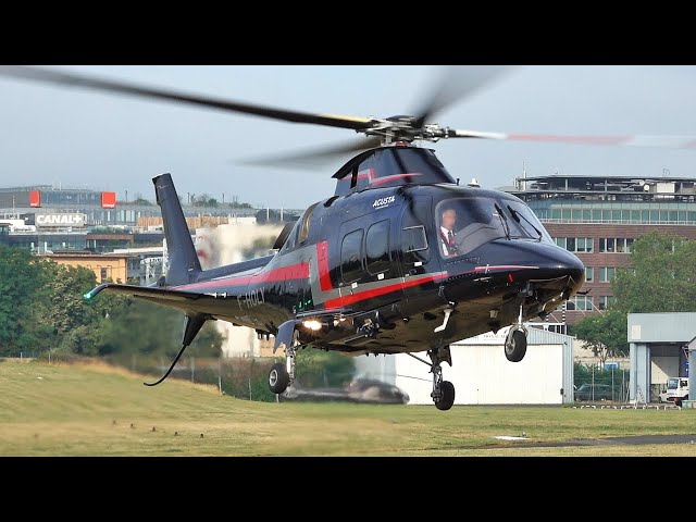 ヘリコプター AW109SP AgustaWestland Grand new Luxurious Agusta Westland AW109 SP Grand New landing at Nancy