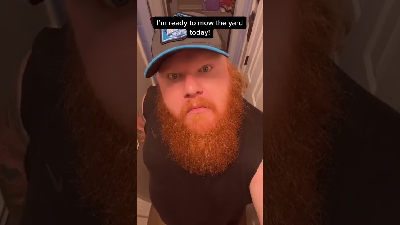 Yard work during the summer