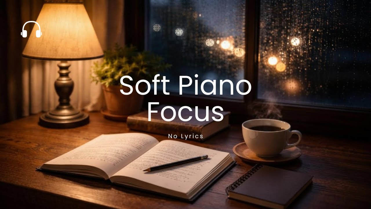 Soft Piano Focus Music | 3 Hours Calm Instrumental for Study & Work (No Lyrics)