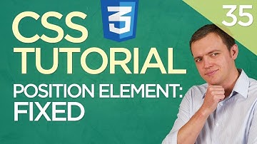 CSS3 Tutorial for Beginners: 35 Fixed Positioning Element