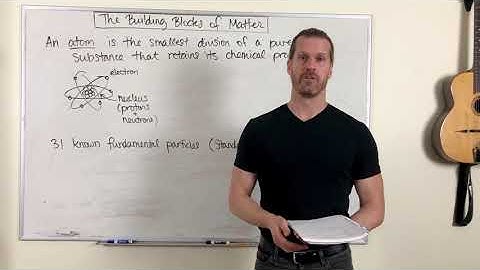 The Building Blocks of Matter