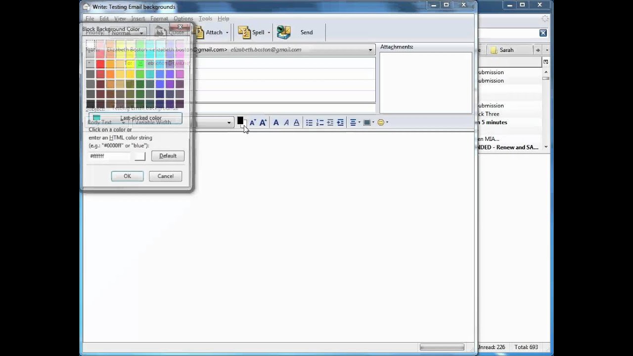 Changing Email Background Color - YouTube