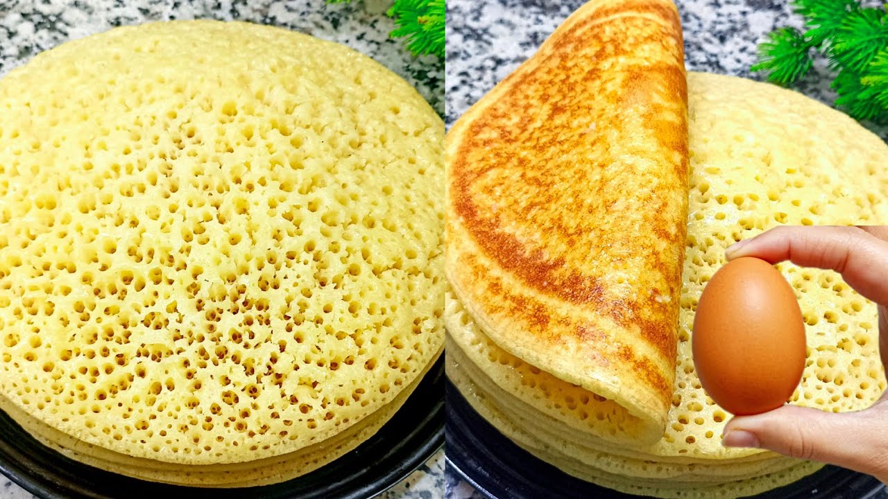 اسهل بغريـــــر في خمس دقائق⁉️ بدون اختمار سريع في التحضير مضمون وناجح/ بغرير الشهدة👌