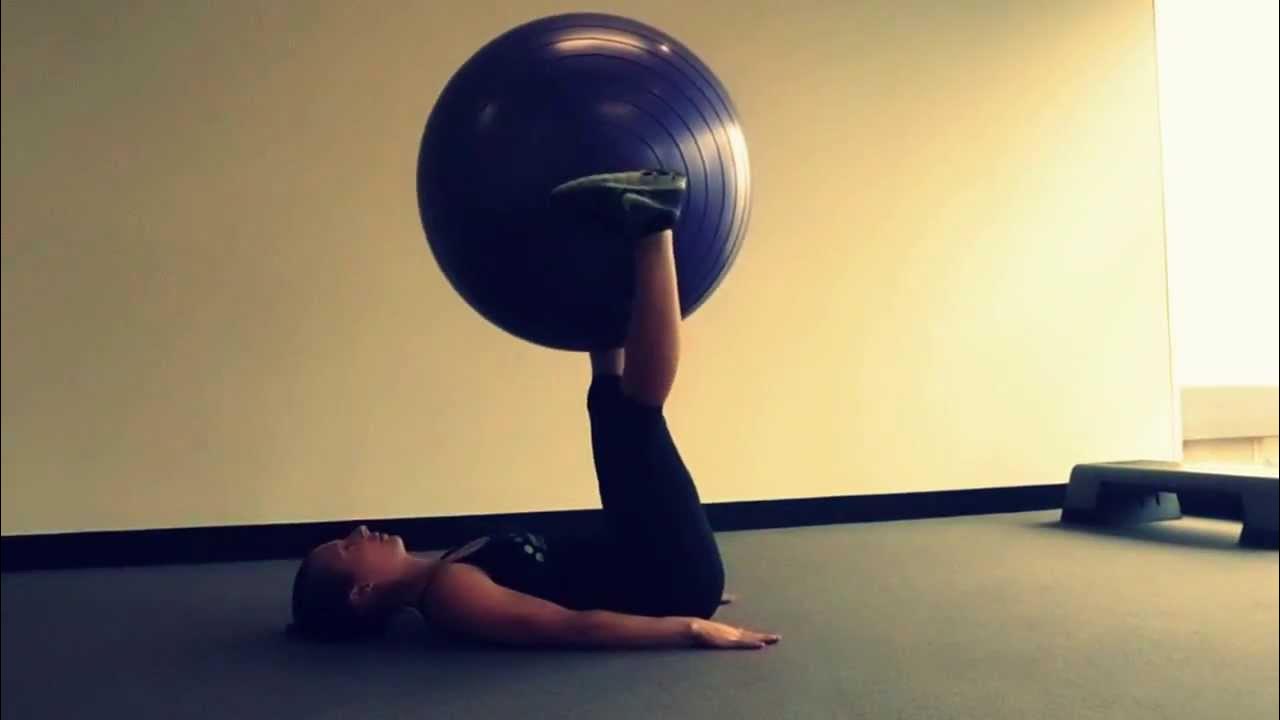 Swiss Ball Supine Leg Raise YouTube