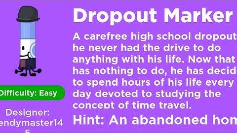 how to find dropout marker
