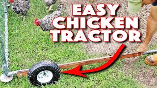 Easy Chicken Tractor Design For A Metal Chicken Coop Kit!