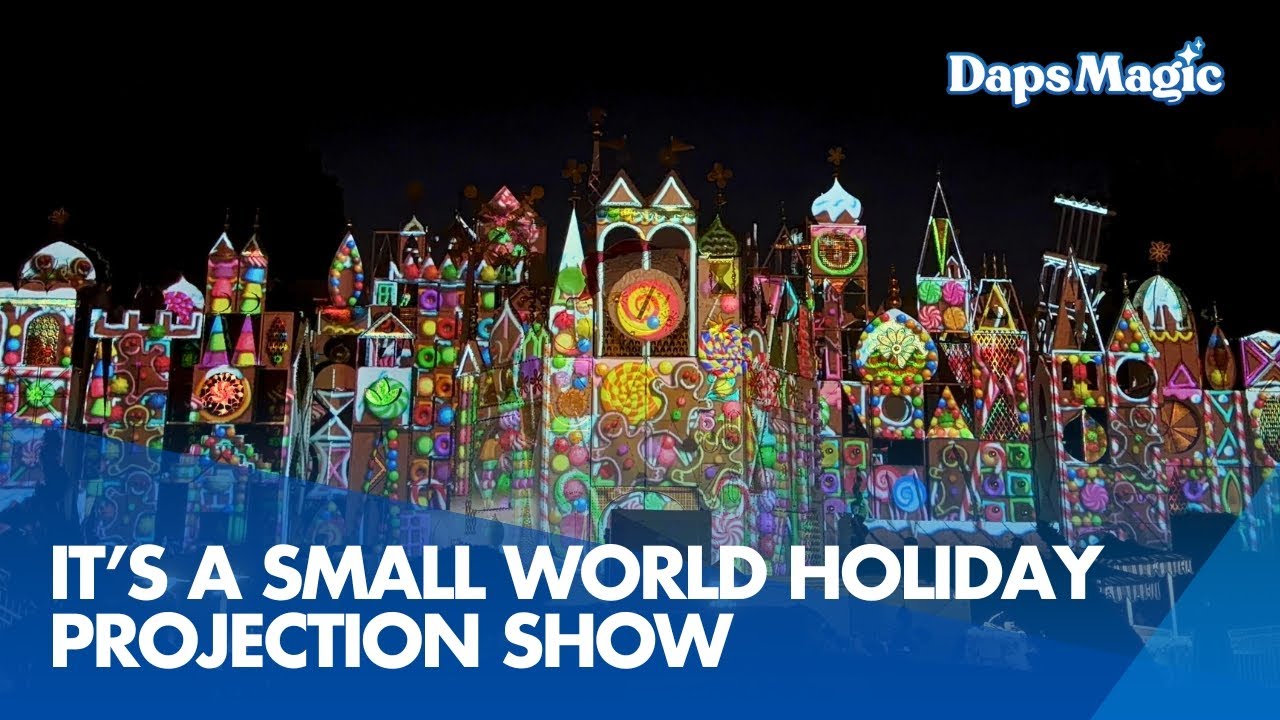 it's a small world Holiday Projection Show | Holidays at the Disneyland Resort 2025 4K