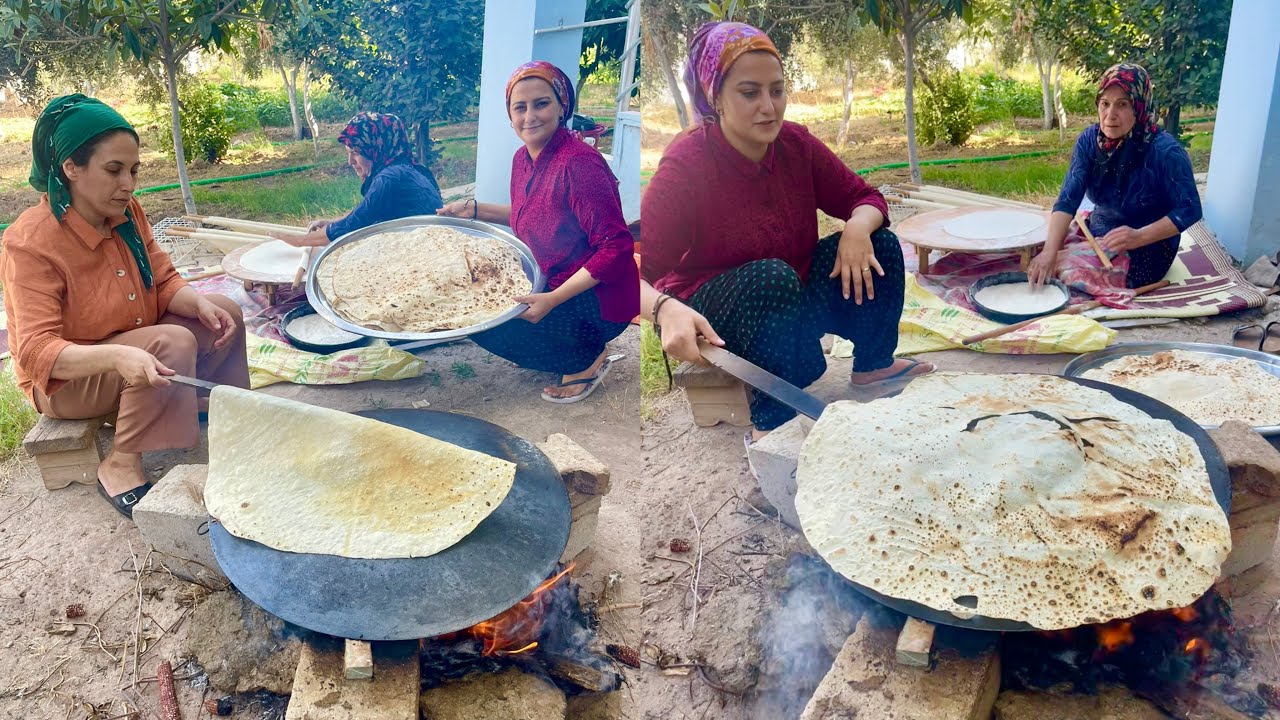 TEPSİ TEPSİ KUZU ETİ İÇİN YUFKA EKMEK YAPIMI 😍 BAYRAM EKMEĞİ ANNEM KÖY EVİ