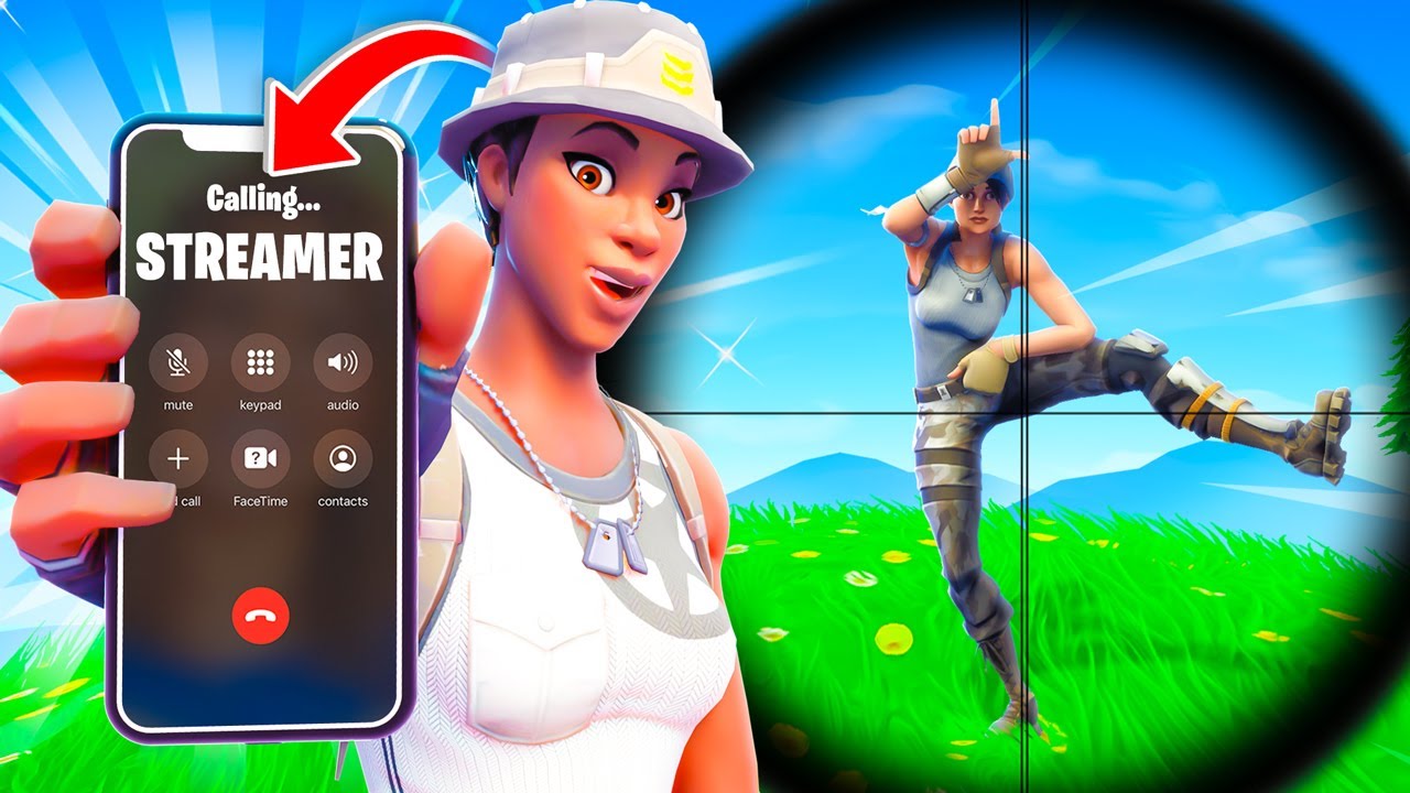 Calling famous streamers on fortnite before stream sniping them YouTube