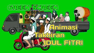 GREEN SCREEN ANIMASI TAKBIRAN IDUL FITRI