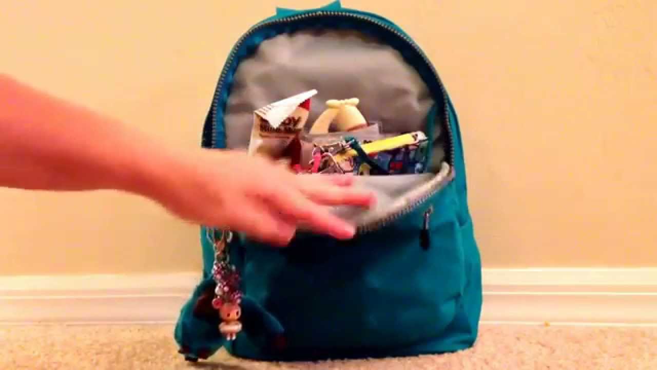 Vera Bradley Campus Backpack packed as a diaper bag! 