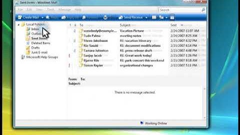 Windows Vista Demo – Windows Mail (Help and Support, 2006)