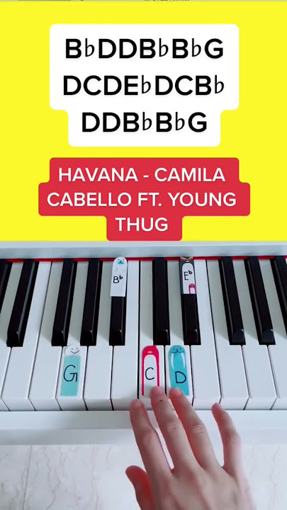 Havana - Camila Cabello ft. Young Thug (Piano Tutorial) #havana #havanacamilacabello #pianobeginner