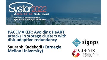 Highlight Talk: Saurabh Kadekodi - PACEMAKER: Avoiding HeART attacks in storage clusters