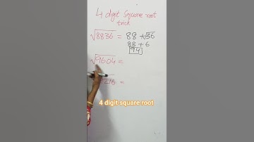 "Square Root Shortcut for 4-Digit Numbers"#mathshorts #mathstricks