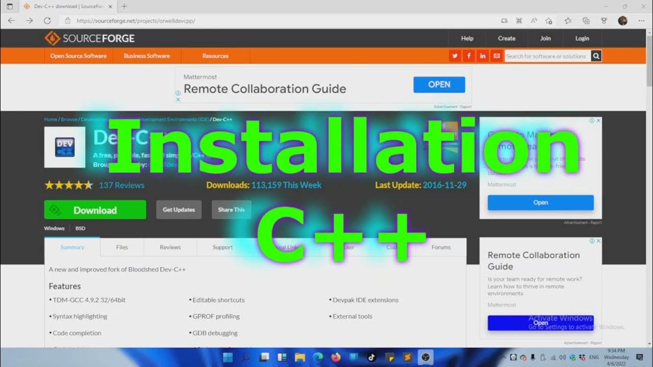 Installation C++ - YouTube