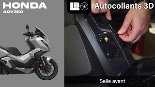 AUTOCOLLANTS 3D LabelBike® Protection Selle avant compatibles avec les scooter Honda ADV350