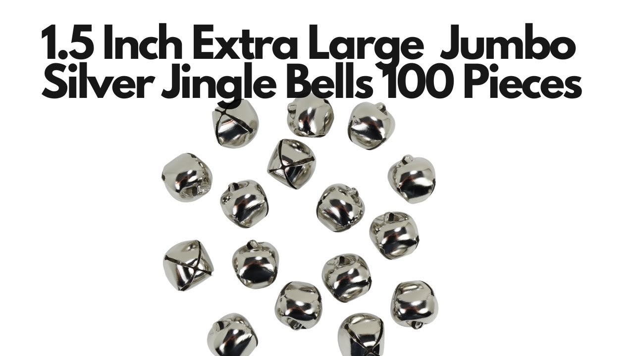 1.5 Inch 36mm Extra Large Giant Jumbo Craft Gold Jingle Bells 2 Pieces 