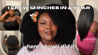 How I Grew 12 inches in One Year and How You Can, Too| how to grow long 4c natural hair