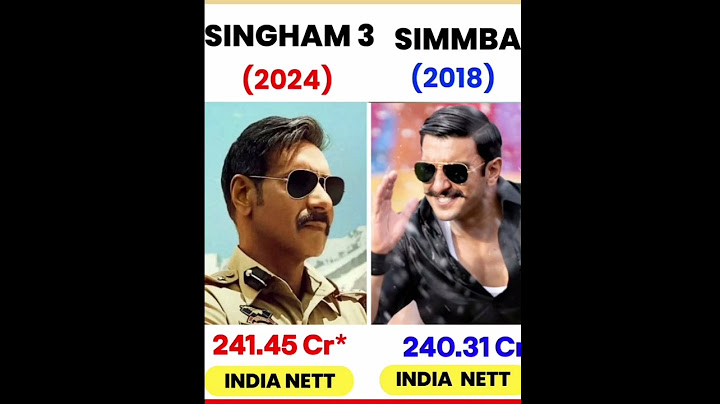 Singham again Vs Simmba box office collection India net collection