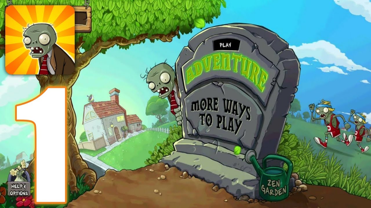 Plants vs Zombies Gameplay Walkthrough Part 1 (iOS, Android) - YouTube