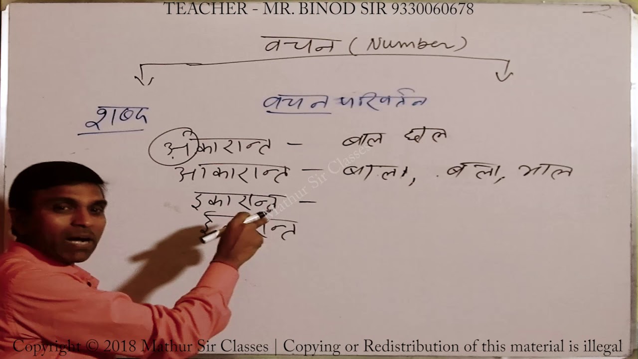  Singular To Plural Number Hindi Grammar 