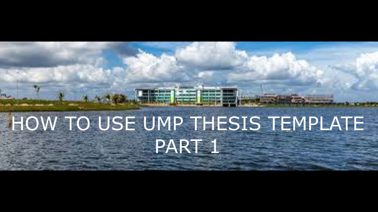 thesis format ump