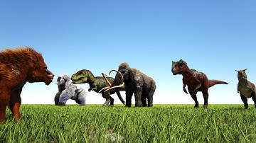 Dinopithecus vs Ark Creatures | Ark Battle