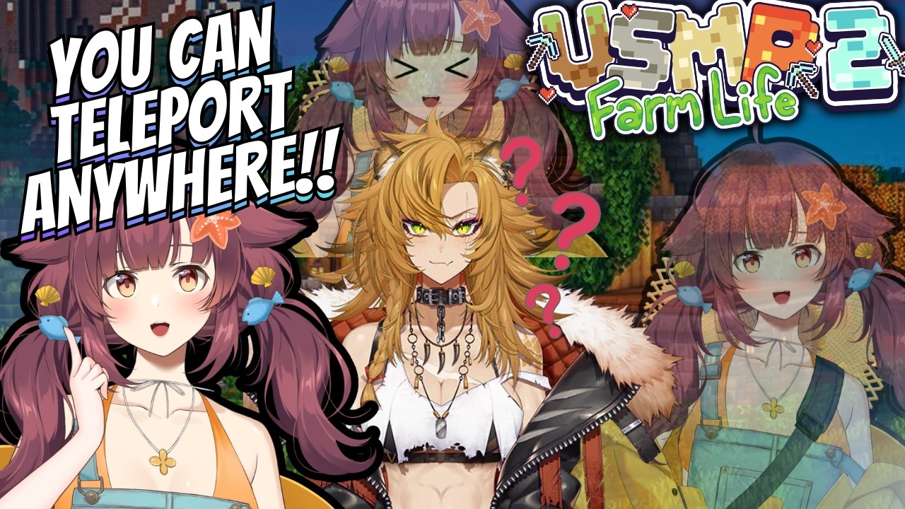 Hiyori Mokami ONE GUYS Yena Youngblood about teleporting in Minecraft VSMP2