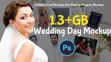 Wedding Day Mockup & Invitation Cards Mockup Download In PSD Files English| |Photoshop Tutorial|