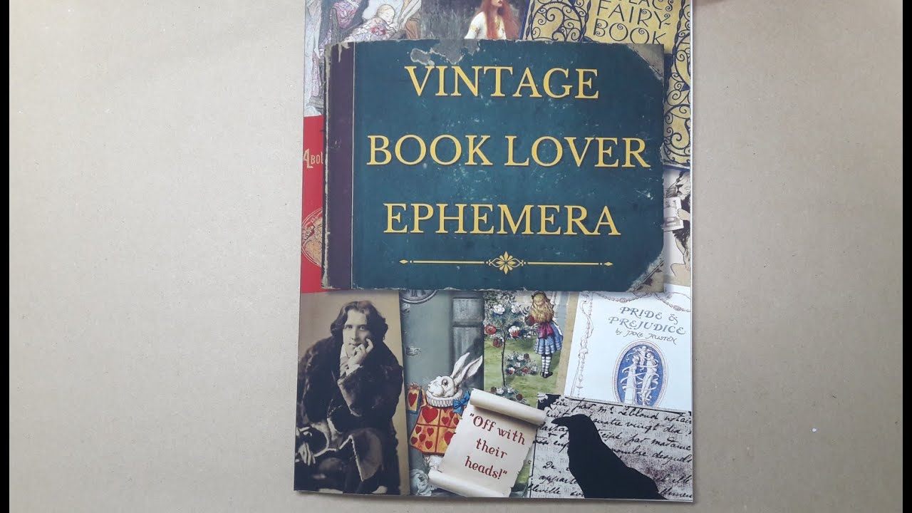Vintage ephemera book lover flip through