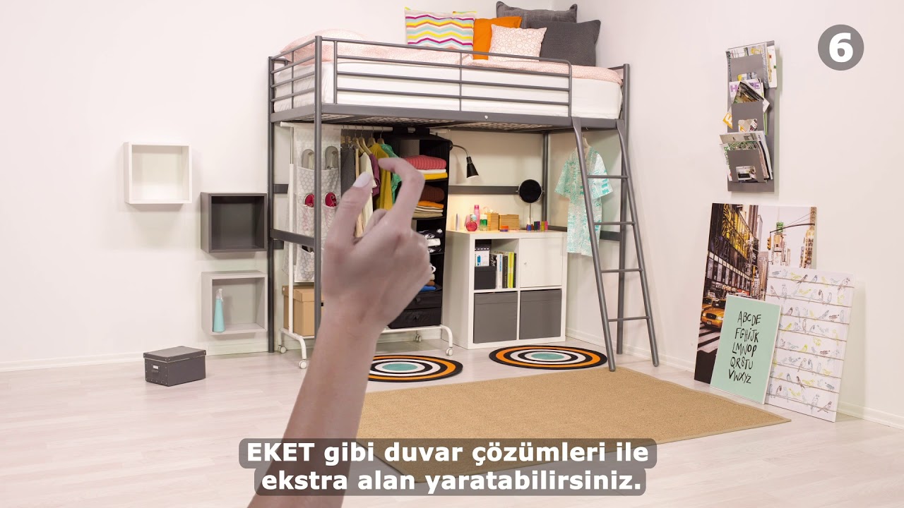 Ikea Kucuk Alanlar Icin 7 Adimda Duzenli Bir Yatak Odasi Youtube