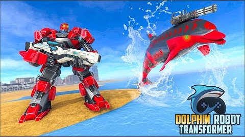 Dolphin Robot Transform - Robot Shooting Golden Guns Studio Gameplay
