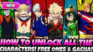 *HOW TO UNLOCK ALL MHA CHARACTERS* HOW TO GET ALL FREE ONES & GACHA (My Hero Academia Ultra Rumble