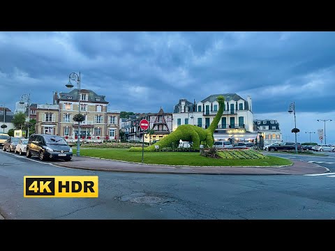 【5K】WALK | Villers-sur-Mer, France | Early Morning Walk in Coastal Town | SLOW TV | Travel | vlog